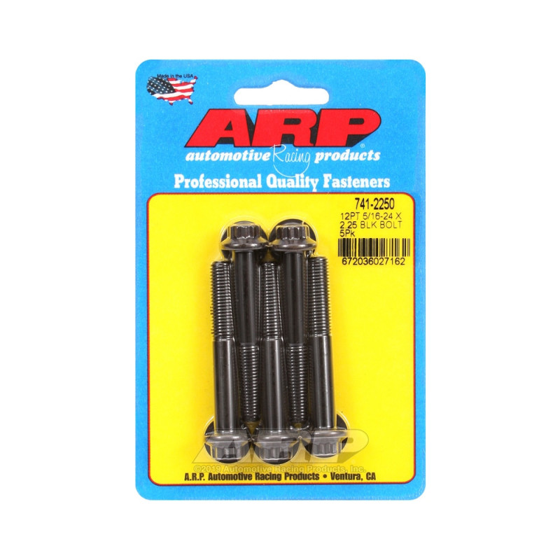 Set de șuruburi și piulițe universale ARP 5/16-24 – Black Oxyde, 12 bucăți x 5 - ARP-741-2250 - 741-2250 - 3666618199610